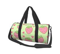 Mexpekil Bolsa de viaje plegable para gimnasio, equipaje de mano, impermeable, para deportes, baile, fin de semana, bolsa de noche, Bonitos corazones de fresa, Talla única