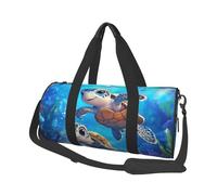 Mexpekil Bolsa de viaje plegable para gimnasio, equipaje de mano, impermeable, para deportes, baile, fin de semana, bolsa de noche, Baby Turtle Sea, Talla única