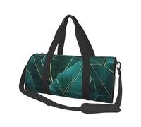 Mexpekil Bolsa de viaje plegable para gimnasio, equipaje de mano, impermeable, para deportes, baile, fin de semana, bolsa de noche, Hojas de plátano azul, Talla única