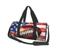 Mexpekil Bolsa de viaje plegable para gimnasio, equipaje de mano, impermeable, para deportes, baile, fin de semana, bolsa de noche, Bandera de fútbol americano, Talla única