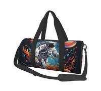 Mexpekil Bolsa de viaje plegable para gimnasio, equipaje de mano, impermeable, para deportes, baile, fin de semana, bolsa de noche, Astronauts Planet Space, Talla única