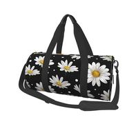 Mexpekil Bolsa de viaje plegable para gimnasio, equipaje de mano, impermeable, para deportes, baile, fin de semana, bolsa de noche, Margaritas florales, Talla única