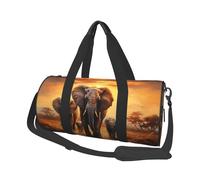 Mexpekil Bolsa de viaje plegable para gimnasio, equipaje de mano, impermeable, para deportes, baile, fin de semana, bolsa de noche, Migración de elefantes, Talla única