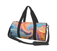 Mexpekil Bolsa de viaje plegable para gimnasio, equipaje de mano, impermeable, para deportes, baile, fin de semana, bolsa de noche, Arco iris líquido de tinta, Talla única