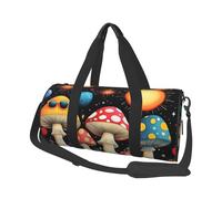 Mexpekil Bolsa de viaje plegable para gimnasio, equipaje de mano, impermeable, para deportes, baile, fin de semana, bolsa de noche, Hongos de dibujos animados, flores, luna, Talla única
