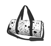 Mexpekil Bolsa de viaje plegable para gimnasio, equipaje de mano, impermeable, para deportes, baile, fin de semana, bolsa de noche, Nota musical, Talla única