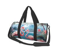 Mexpekil Bolsa de viaje plegable para gimnasio, equipaje de mano, impermeable, para deportes, baile, fin de semana, bolsa de noche, Flamingo Tropical Mountain, Talla única