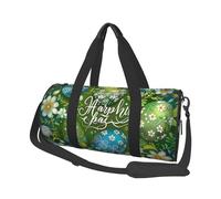 Mexpekil Bolsa de viaje plegable para gimnasio, equipaje de mano, impermeable, para deportes, baile, fin de semana, bolsa de noche, Happy Easter Eggs Floral, Talla única