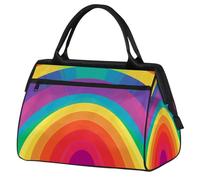 Mexpekil Bolsa deportiva con diseño de túnel arcoíris, bolsa grande e impermeable para viajes, para mujeres y hombres, camping, baile, yoga, fútbol y natación