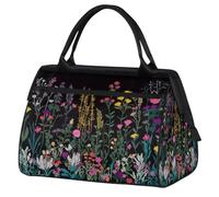 Mexpekil Bolsa deportiva con flores silvestres y plantas, bolsa grande e impermeable para viajes, para mujeres y hombres, camping, baile, yoga, fútbol y natación