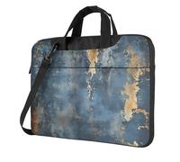 Mexpekil Bolsa para laptop para mujeres y hombres, funda portátil para laptop con correa para el hombro, funda de transporte para computadora, Textura rústica de metal óxido, 14 Inch
