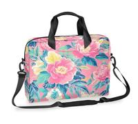 Mexpekil Bolsa para portátil de 15.6 y 16 pulgadas, elegante funda para laptop, color rosa salvaje, impermeable, bolsa de hombro para mujeres y hombres