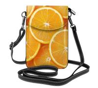 Mexpekil Bolso cruzado de cuero para mujer, bolso cruzado para teléfono, impermeable, cartera pequeña para mujer, Naranjas, Talla única