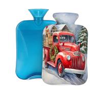 Mexpekil Botella de agua caliente con funda de franela suave, bolsa grande de agua caliente de 2 litros para aliviar el dolor, manos cálidas, pies y cuerpo, regalo ideal para adultos y niños (árbol de