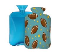 Mexpekil Botella de agua caliente con funda de franela suave, bolsa grande de agua caliente de 2 litros para aliviar el dolor, manos cálidas, pies y cuerpo, regalo ideal para adultos y niños