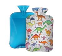 Mexpekil Botella de agua caliente con funda de franela suave, bolsa grande de agua caliente de 2 litros para aliviar el dolor, manos cálidas, pies y cuerpo, regalo ideal para adultos y niños