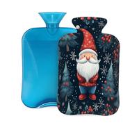 Mexpekil Botella de agua caliente con funda de franela suave, bolsa grande de agua caliente de 2 litros para aliviar el dolor, manos cálidas, pies y cuerpo, regalo ideal para adultos y niños (bonita