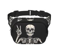 Mexpekil Bumbag - Cangurera divertida de esqueleto humano para mujeres y hombres, impermeable, a la moda, con correa ajustable, riñonera cruzada para correr y senderismo, multicolor, Talla única