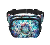 Mexpekil Bumbag Space Galaxy Mandala - Cangurera impermeable para mujeres y hombres, con correa ajustable, para correr, senderismo, multicolor, Talla única