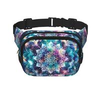 Mexpekil Bumbag Space Galaxy Mandala Floral - Riñonera para mujeres y hombres, impermeable, a la moda, con correa ajustable, cinturón cruzado para correr y senderismo, multicolor, Talla única