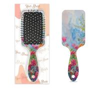 Mexpekil Cepillo de masaje para el cabello, para mujeres y hombres, cepillo de paleta desenredante para cabello húmedo o seco, peines suaves con cojín de aire (flores de jardín)