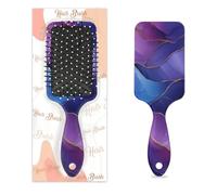 Mexpekil Cepillo de masaje para el cabello, para mujeres y hombres, cepillo para desenredar, para cabello húmedo o seco, peines suaves con cojín de aire (mármol de tinta puprle)