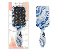 Mexpekil Cepillo de masaje para el cabello, para mujeres y hombres, cepillo para desenredar para cabello húmedo o seco, peines suaves con cojín de aire (tinta abstracta mármol azul)