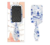 Mexpekil Cepillo de pelo japonés de tinta azul para desenredar, cepillo de pelo húmedo y seco, peine de masaje con cojín de aire para niñas, mujeres y hombres