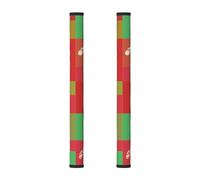 Mexpekil Christmas Checkered Candy - 2 fundas para manija de refrigerador