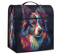 Mexpekil Colorida funda para batidora de pie para perro, 5-8 cuartos de galón, cubiertas antipolvo para electrodomésticos de cocina con asa superior y bolsillos, accesorios universales para decoración