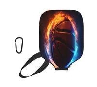 Mexpekil Cool Ice Fire - Funda protectora universal para raqueta de pickleball de baloncesto, 11.6 x 8.7 pulgadas, funda protectora universal para paletas de pickleball, protección contra arañazos