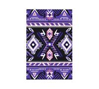 Mexpekil Cubierta de interruptor de luz con impresión azteca morada, 1 banda, cubierta de toma de corriente en blanco, placa decorativa de pared para oficina en casa