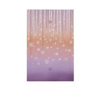 Mexpekil Cubierta de interruptor de luz morada con copos de nieve dorados, 1 banda, cubierta de toma de corriente en blanco, placa decorativa de pared para oficina en casa