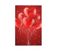 Mexpekil Cubierta de interruptor de luz roja con globos de 1 banda, cubierta de salida en blanco, placa decorativa de pared para oficina en casa