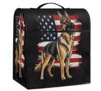 Mexpekil Cubierta para batidora de pie de perro con bandera americana, 5-8 cuartos de galón, cubiertas antipolvo para electrodomésticos de cocina con asa superior y bolsillos, accesorios universales