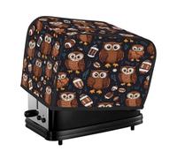 Mexpekil Cubierta para tostadora, 4 rebanadas, diseño de búho de fútbol americano, accesorios de cocina, protector de tostadora, impermeable, a prueba de polvo, cubierta para máquina de pan