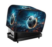 Mexpekil Cubierta para tostadora de balón de fútbol 3D Energy Light para tostadora de 2 rebanadas, cubierta pequeña para máquina de pan de cocina, accesorios a prueba de polvo