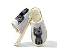 Mexpekil Cute Cat On A Rainy Day - Pantuflas de espuma viscoelástica para mujer, multicolor, 42.5/43 EU