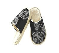 Mexpekil Day Of The Dead - Pantuflas de espuma viscoelástica para mujer, diseño de calavera, multicolor, 38.5/39.5 EU