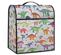 Mexpekil Dinosaurs in Various - Funda para batidora de pie de 5 a 8 cuartos de galón, fundas antipolvo para electrodomésticos de cocina con asa superior y bolsillos, accesorios universales para
