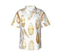 Mexpekil Easter Eggs Bunny - Camisa hawaiana de manga corta para hombre, con botones, para verano, playa, vacaciones, Multicolor, XXL