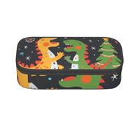 Mexpekil Estuche con diseño de calcetines de árbol de Navidad para niñas y niños, organizador de papelería con compartimentos, bolsa de suministros escolares para estudiantes y oficina, Bastón de