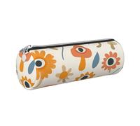 Mexpekil Estuche de cuero para niñas y niños, organizador de bolígrafos pequeños, con cremallera, bolsa delgada multiusos para suministros escolares, niños y adultos, Magic Mushroom Eyes, Talla única