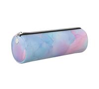 Mexpekil Estuche de cuero para niñas y niños, organizador de bolígrafos pequeños, con cremallera, bolsa delgada multiusos para suministros escolares, niños y adultos, Hermoso patrón de mármol, Talla