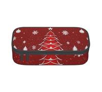 Mexpekil Estuche para lápices con diseño de bastón de caramelo de Navidad de acuarela para niñas y niños, organizador de papelería con compartimentos, bolsa de suministros escolares para estudiantes y