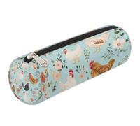 Mexpekil Estuche para lápices con estampado de flores rurales, bolsa para suministros escolares, para niñas, niños, adolescentes, mujeres, bolsa de brochas de maquillaje