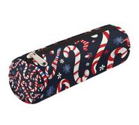 Mexpekil Estuche para lápices de bastón de Navidad, bolsa de suministros escolares para niñas, niños, adolescentes, mujeres, bolsa de brochas de maquillaje