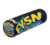 Mexpekil Estuche para lápices de jugo de piña con calavera, bolsa para suministros escolares, bolsa para niñas, niños, adolescentes, mujeres, bolsa de brochas de maquillaje