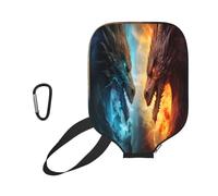 Mexpekil Firey Ice Dragon Fighting Pickleball - Funda protectora universal de 11.6 x 8.7 pulgadas, funda protectora universal para paletas de pickleball, protección contra arañazos, regalo de tenis de