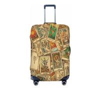 Mexpekil Funda de equipaje con patrón de cartas de tarot vintage para maleta de viaje de 18 a 21 pulgadas, funda protectora elástica contra el polvo para viajes de vacaciones, multicolor, For 22--24